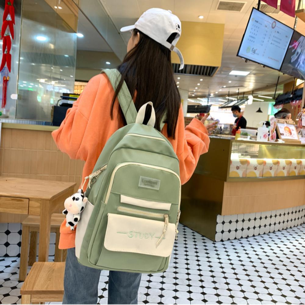 Canvas Nylon School Bag Large Capacity School Backpack Cute Student Backpack  Travel