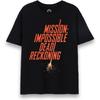Impossible Dead Reckoning Mens T-Shirt Adults Short Sleeve Black Graphic Tee MI7 Part One Film Series Merchandise