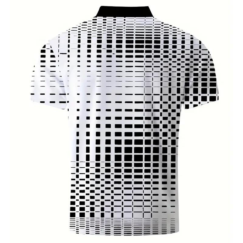 Men's Polo Shirt Button Up Polos Casual Sports Lapel Short Sleeve Fashion Summer Regular Fit Polo Shirt