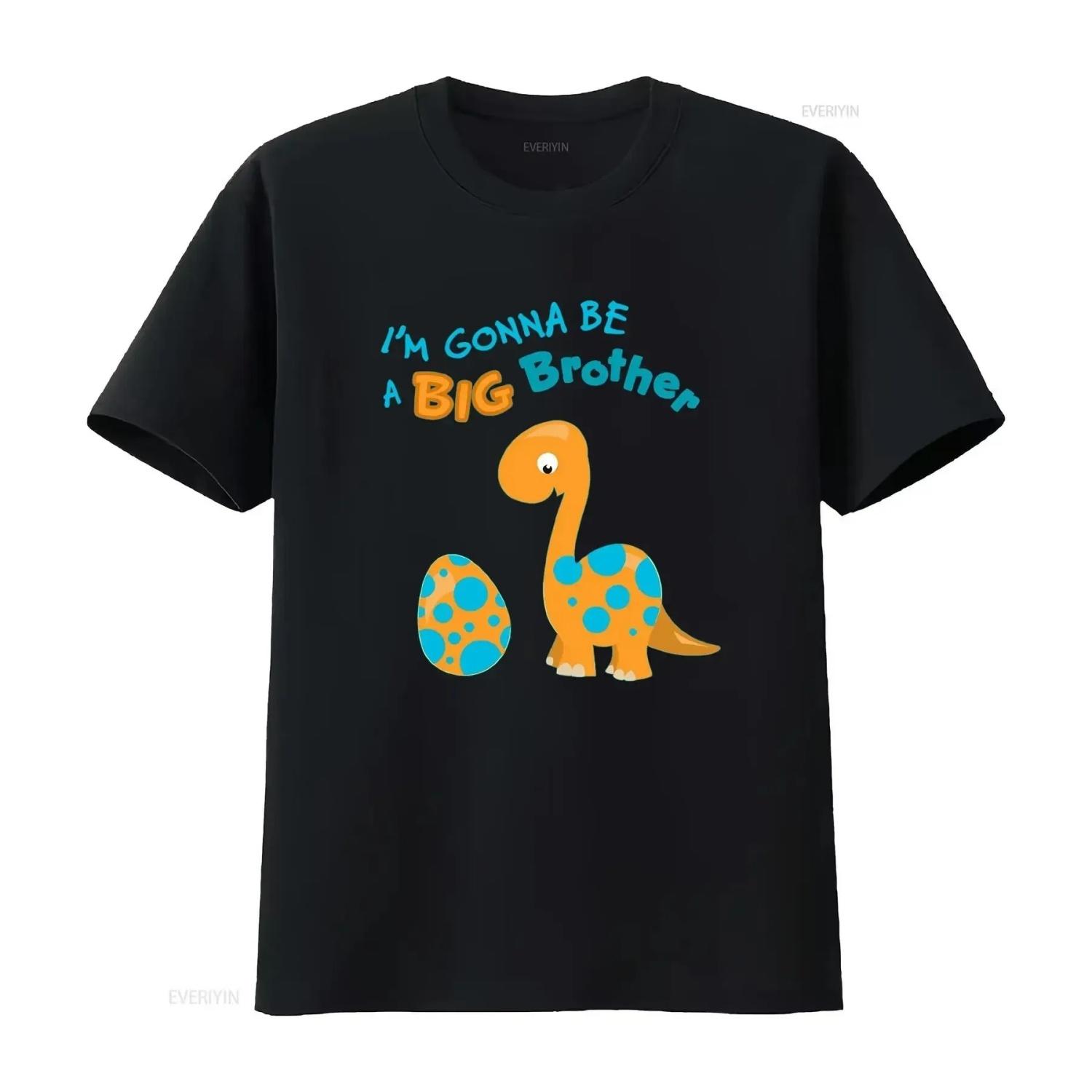 

Inktastic I m Gonna Be A Big Brother Dino Toddler T Shirt Siblings Apatosaurus vintage Washed graphic designer clothes S