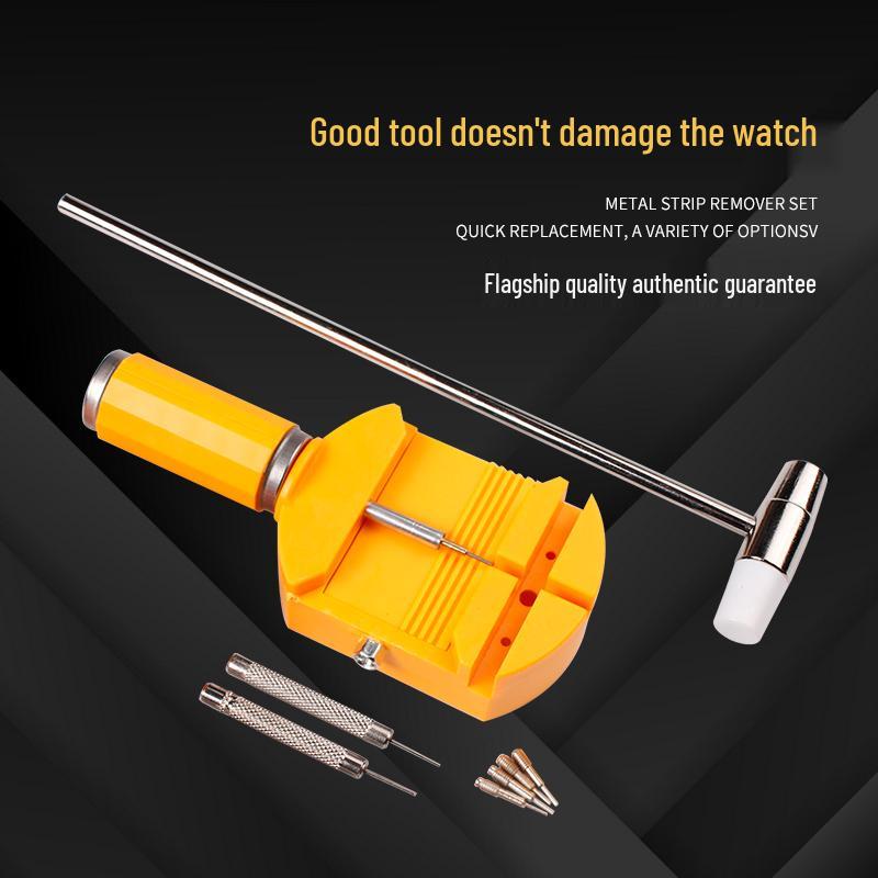 Uhrenreparaturset: Gliederentferner, Versteller, Werkzeug zum Zerlegen von Armbändern.