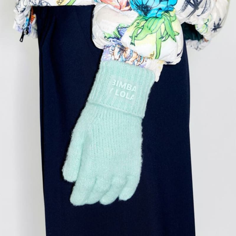 BIMBA Y LOLA [23FW] BIMBA Y LOLA Light Blue Knit Gloves B236AIG022MTB