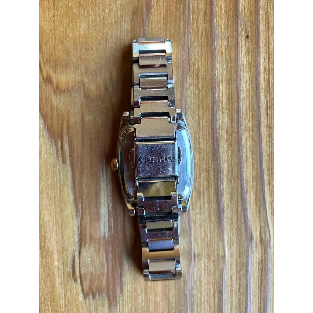 Used CASIO SHEEN Women's Watch Silver Tonneau