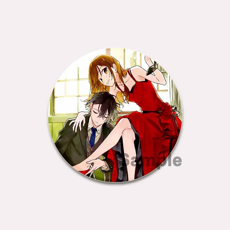 

32/44/58 мм Love Anime Horimiya Значки на рюкзаке Аксессуары Miyamura Izumi Hori Kyouko Мультфильм Броши для одежды Сумка Декор Подарки Булавки 32mm