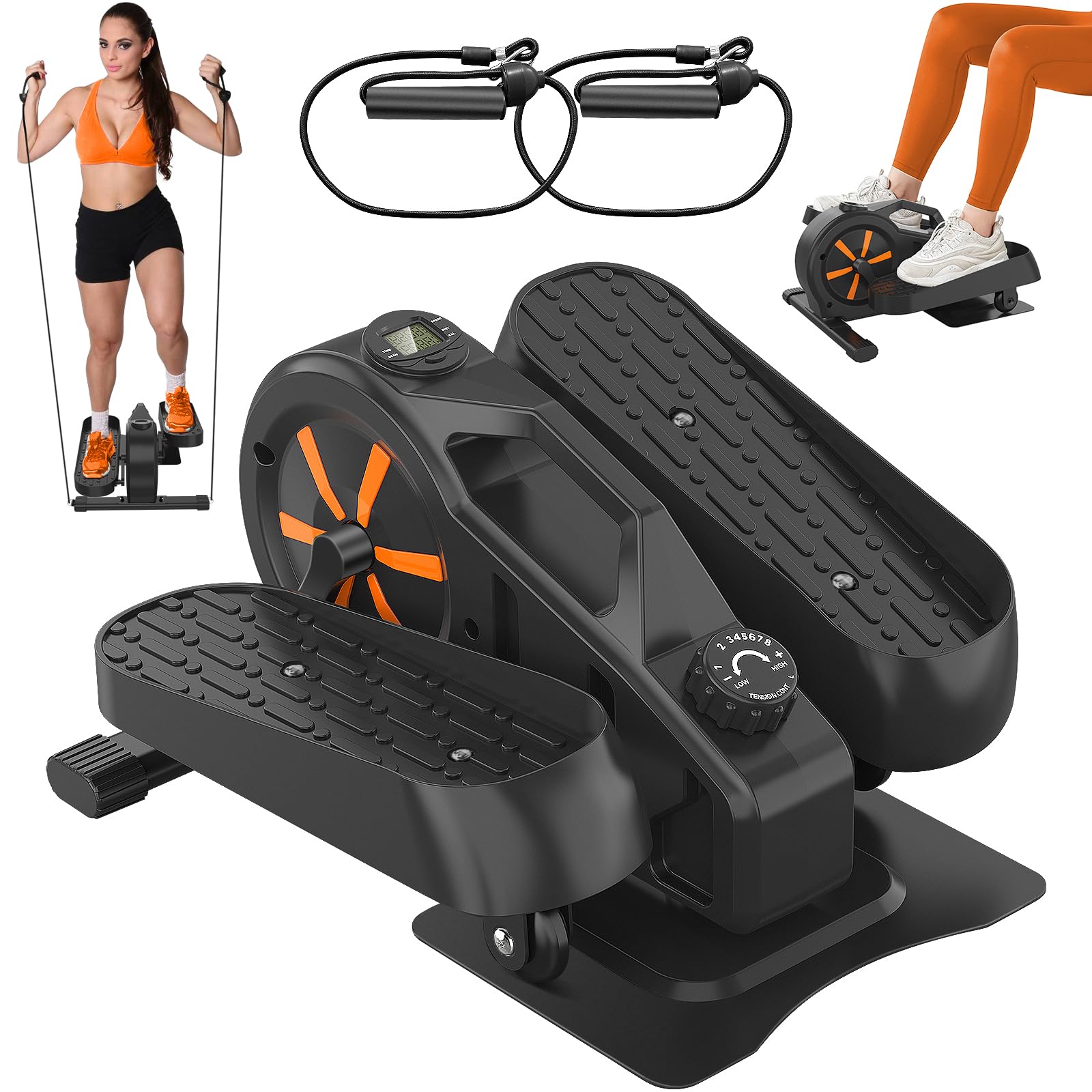 

Stepper Quiet Exercise Bike with Magnetic Ideal for Home Aerobic and Seniors 2-Way Bike, Standing/Sit-Down, Resistance, Fitness, Dieting, Exercise, чёрный