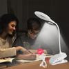 Canmeijia LED Desk Table Lamp USB Stepless Dimming Rechargeable Foldable Student Reading Light Phone Holder Lamp USB Night Lamp