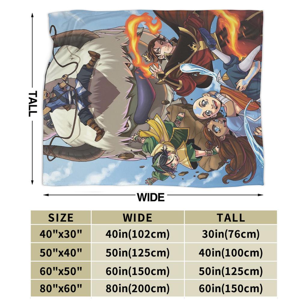 Avatar Der Letzte Airbender Flanelldecke Winter Weiche Warme Überwurfdecke für Kinder Wohnzimmer Tagesdecke Sofa Bettbezug