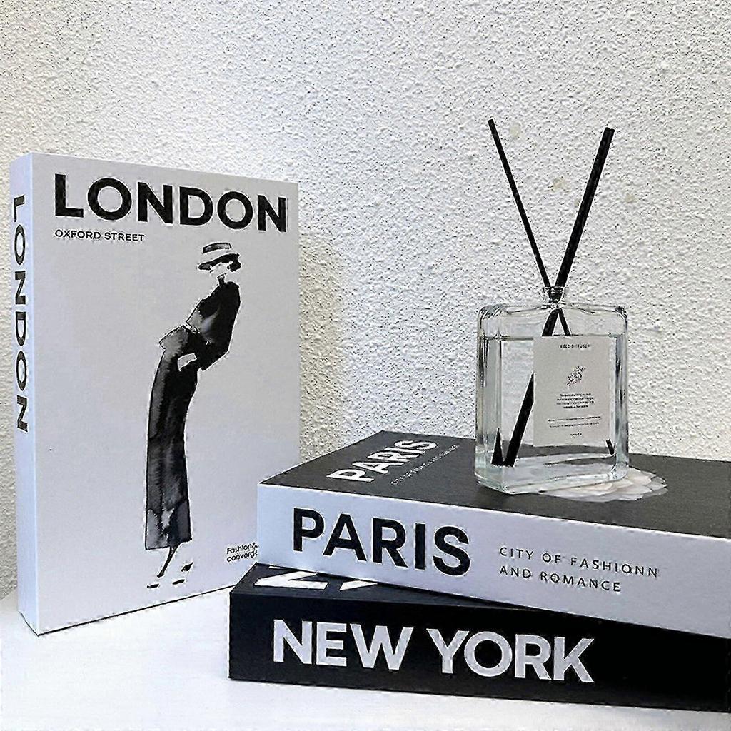 Set di 3 Libri Decorativi per Arredamento Casa, Libri Finti Moderni con Copertina Rigida, Libri Finti da Esposizione per Tavolino da Caffè di Casa, Decorazioni per Libreria
