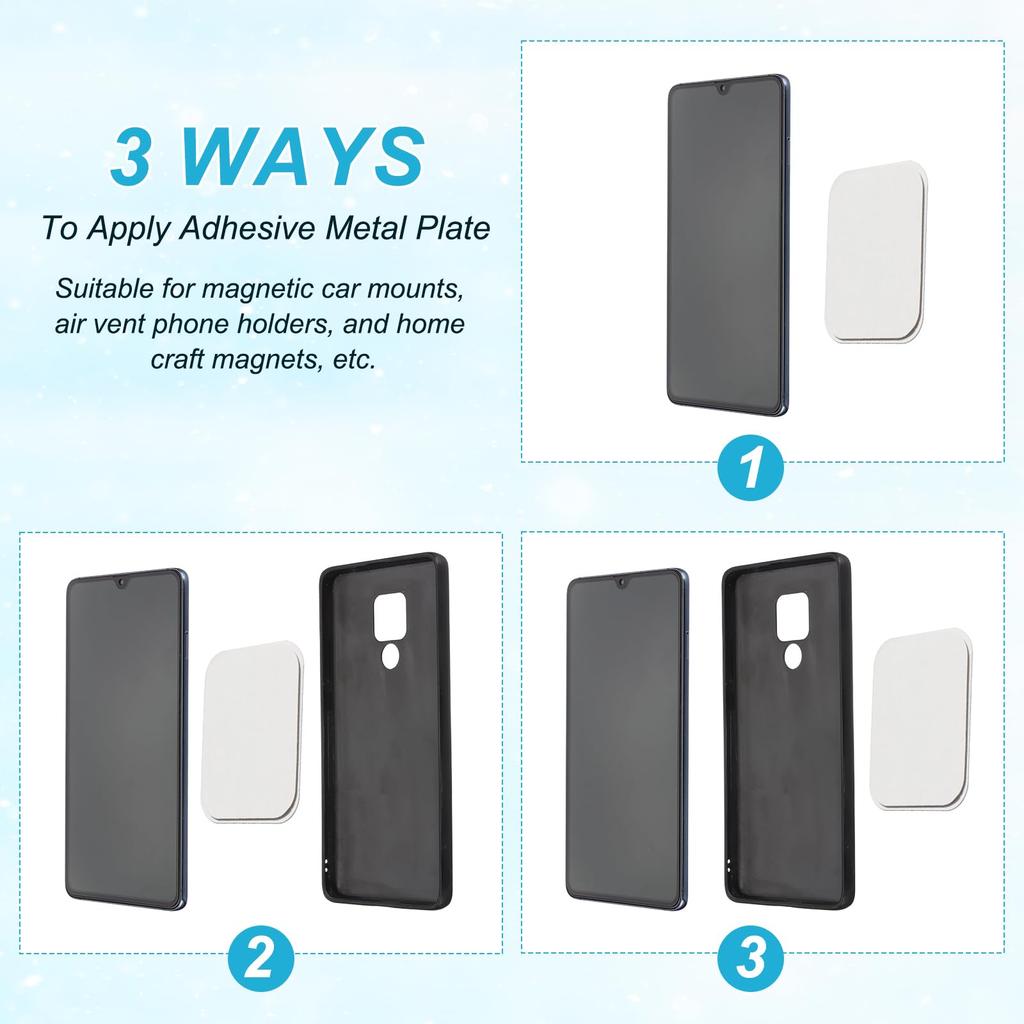 PATIKIL 15 Pieces Steel Plate 30mm X 60mm Rectangle Strong