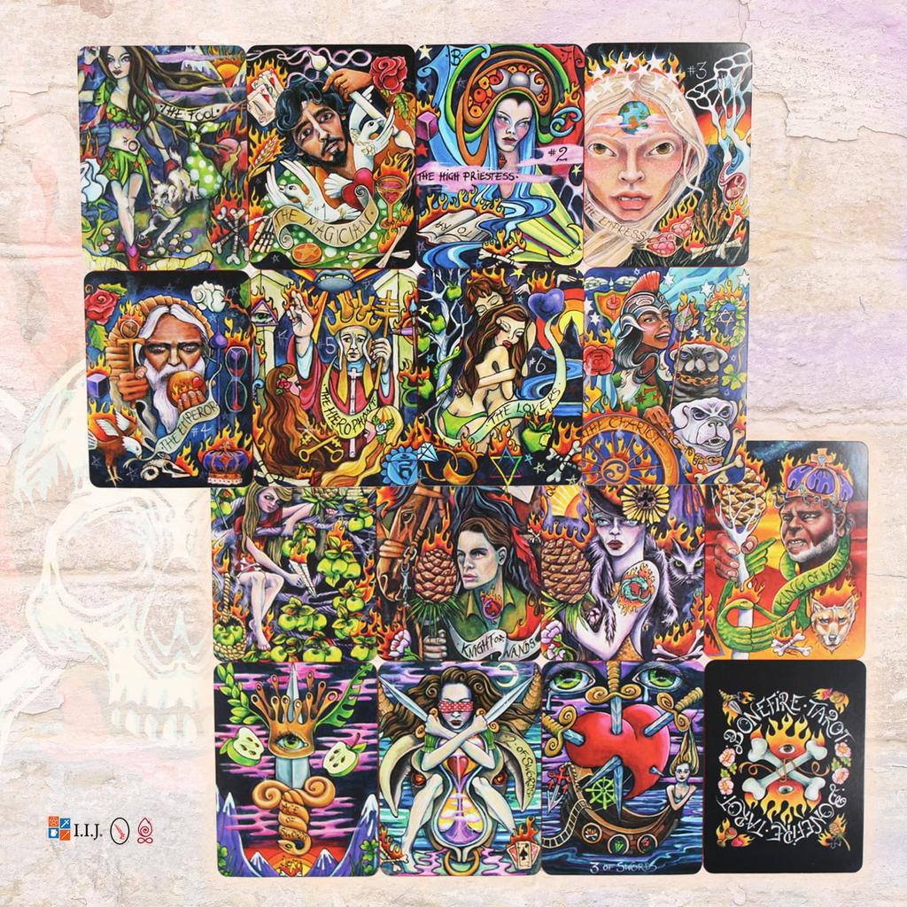 I.I.J Bonefire Tarot 2nd Edition, Waite Edition, 78 Cards, Tarot Reading, with Japanese Instructions, Authentic Product