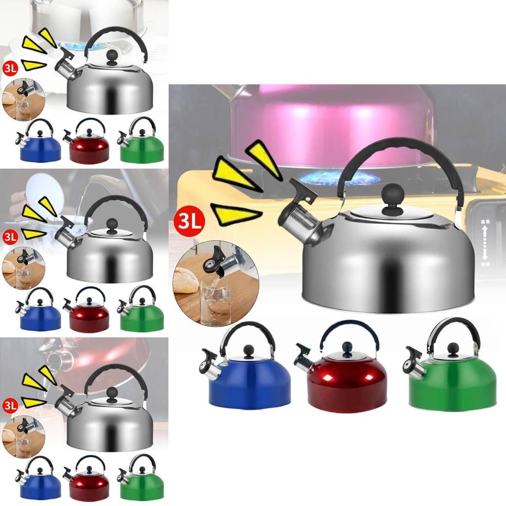 Elegant Stainless Steel Whistling Kettle Versatile Colors Modern Design Ideal For Everyday Use