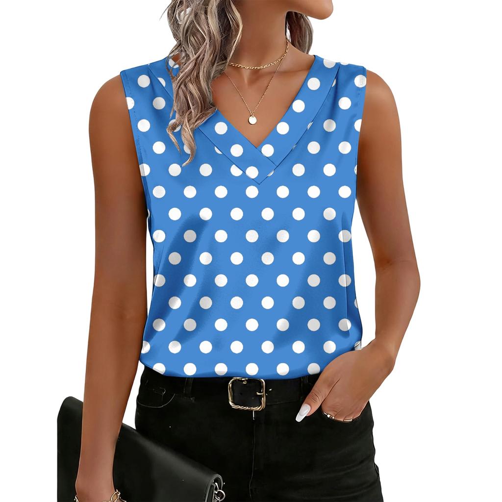Women's fashionable polka dot printed blouse