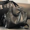Shoulder Bag Simple Stylish PU Leather   Bag Large Capacity Handbag for Daily Use