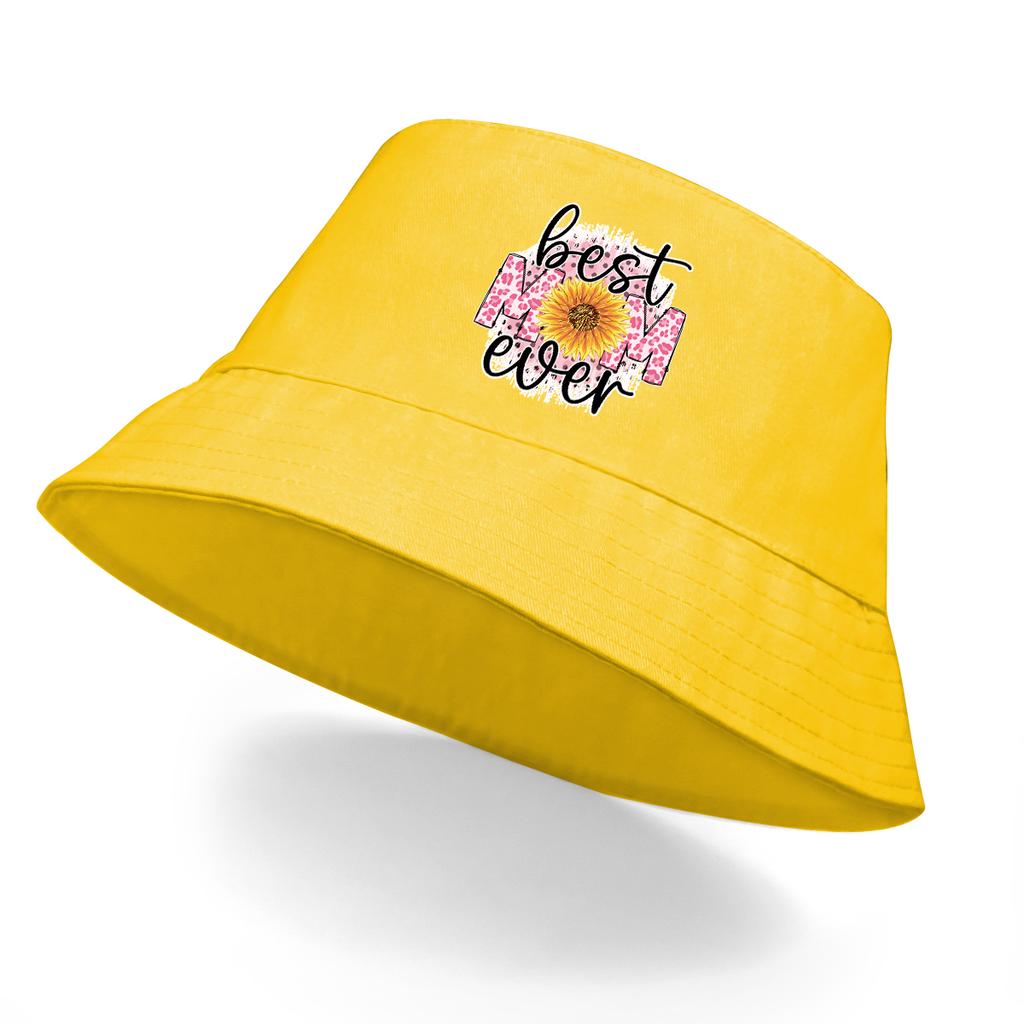 Best Mom Ever Print Stylish Bucket Hat Foldable Hat For Man Sporting Bucket Hats Perfect For Women & Men Sombrero Mujer