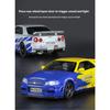 1/32 Scale Nissan GTR-R34 Alloy Car Model, Lluminated Wheels & Engine Sounds, Kids Collectible Racing Toy, Fun for Racing Fans