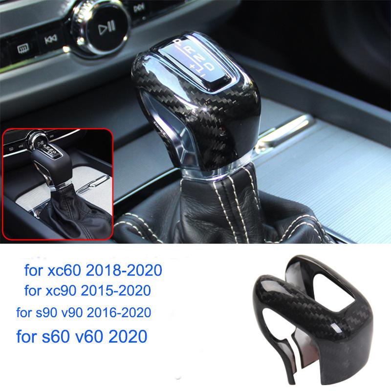 for volvo S60 XC60 V60 V40 S80 S90 XC90 V90 carbon fiber pattern gear stick gear set gear handle car Accessories