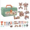 Kids Tool Set 120PCS/144PCS Toddler Tool Set With Electronic Toy Drill & Hand Tool Pretend Play Toy Gifts For Boys Girls