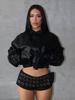 Dames Gotische Punk Uitgesneden Oogjes Eén Schouder Top & Short Set