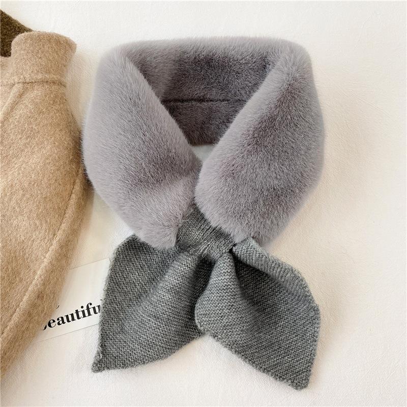 Winter Women Cross Straps Shawl Soft Neck Scarf Girls Ladies Autumn Winter Knitted Scarf Sweet  Female Scarves Winter Accessory
