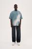 Men’s Oversized T-shirt with ‘Romanticism’ Print and Machinist Washed-Out Effect – Light Grey S