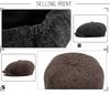 Men's Vintage Herringbone Wool Blend Newsboy Cap for Autumn/Winter