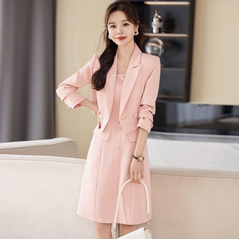 Completo Elegante da Donna con Blazer Corto e Vestito