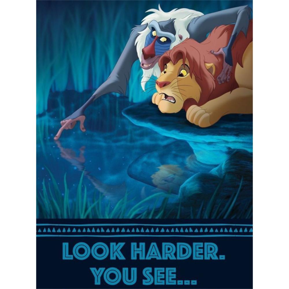 

Disney 5D DIY Diamond Painting Classic Scene Illustrations From The Lion King Embroidered Mosaic Cross Stitch Home Decor Gifts Crafts Round 20x30cm