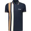 LAMBRETTA Mens Classic Yarn Dyed Stripe Logo Polo Shirt