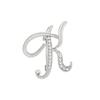 Alloy Letter Brooch with Embedded Crystals Elegant Alphabet Pin Suitable for Formal and Casual Wear Stylish Metal Letter Accessory