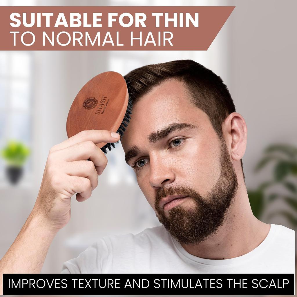 Handmade in Germany since 1869 Hairbrush Boar Bristle Grooming Boa Bristle Grooming For Fine to Medium Wooden Hairbrush Men's Hairbrush, Men's - 100%