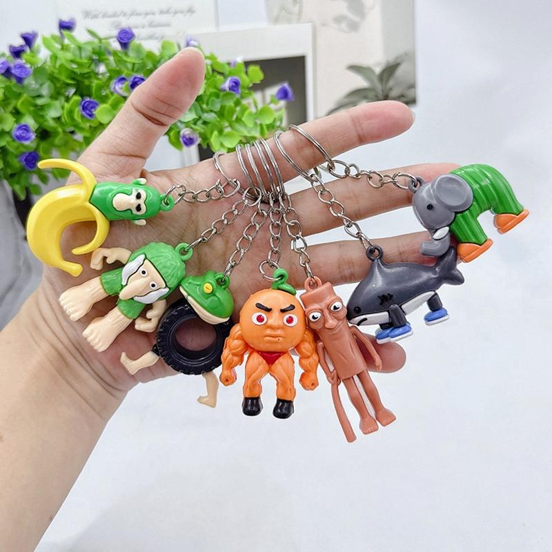 Tralalero Tralala Key Chain Anime Tungtung Sahur Brainrot Car Keys Ring Action Figures Toys Keychains Bags Pendant Decor Gift