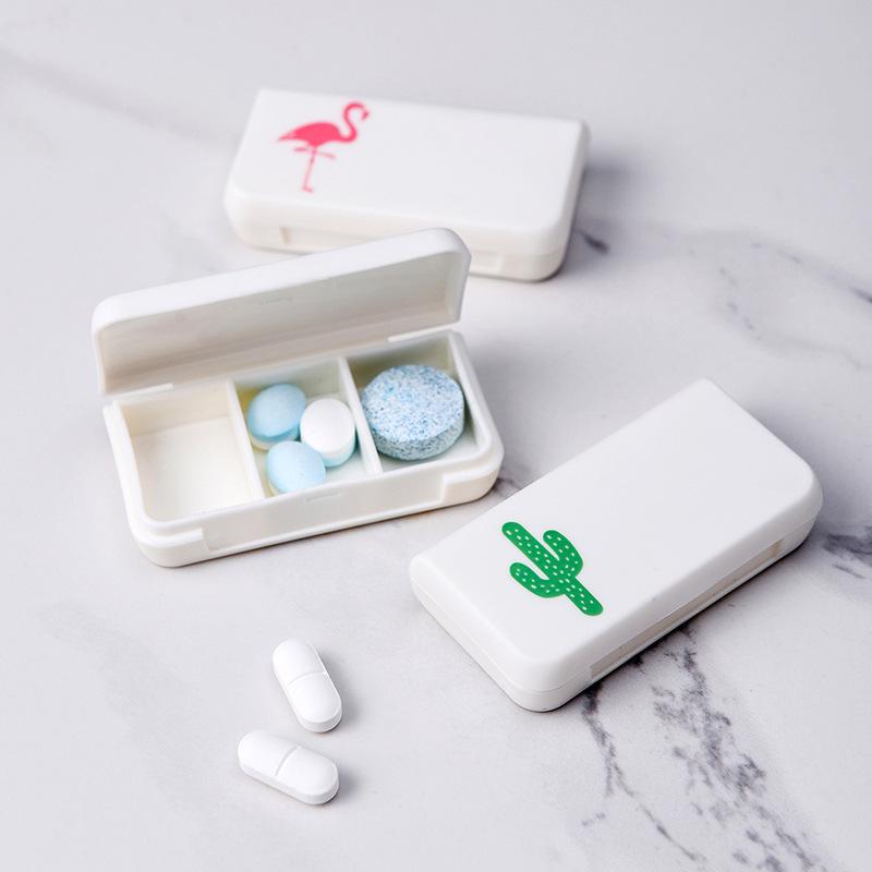 Compact Travel Medicine Dispenser - Portable Mini Pill Storage Box