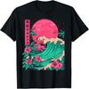 Aesthetic 70's Japan Manga Palm Tree Unisex Adult Anime Novelty T-Shirt - Black, Small, Short Sleeve, Crew Neck, Classic, All Seasons