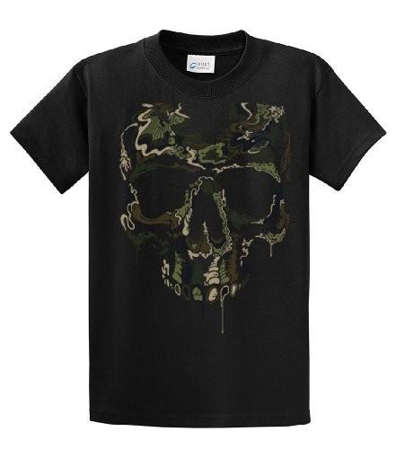 Army Military Camoflauge Skull T-shirt Skeleton Special Operations War Skeleton S