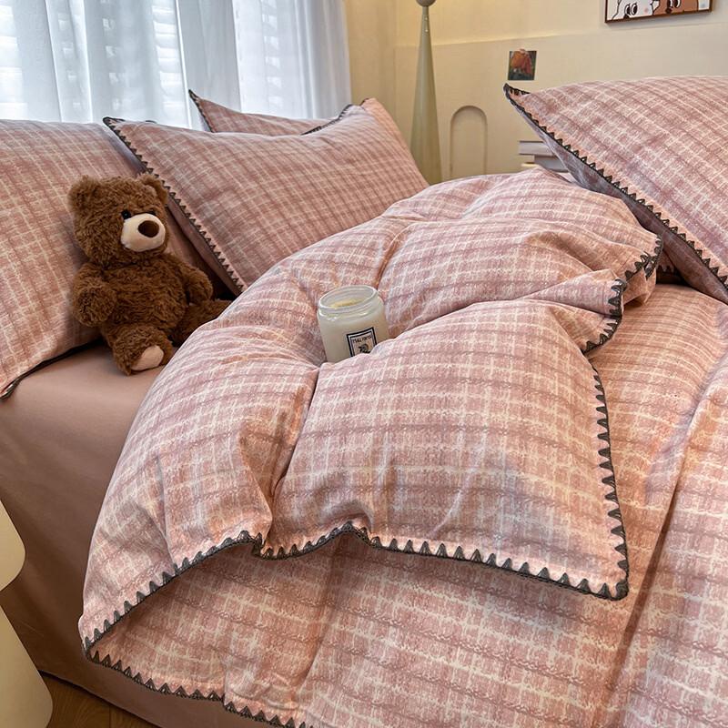 Li Shen Thickened Coral Fleece Bedding Set
