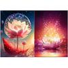 5DDIY Diamond Painting Flower   Full Round Square Diamond Embroidery Lotus Mosaic Picture Cross Embroidery Home Decoration