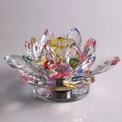 Home Decor Items Positive Energy Fengshui Crystal Lotus Flower (8.5 X 8.5 X 5 CM)