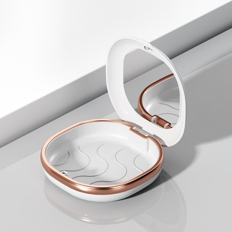 Boîte de Rangement pour Prothèses Dentaires Boîte de Rangement Portable pour Gouttière Dentaire Petits Accessoires Anti-poussière Lanière Miroir Boîte de Rangement pour Couronne Dentaire