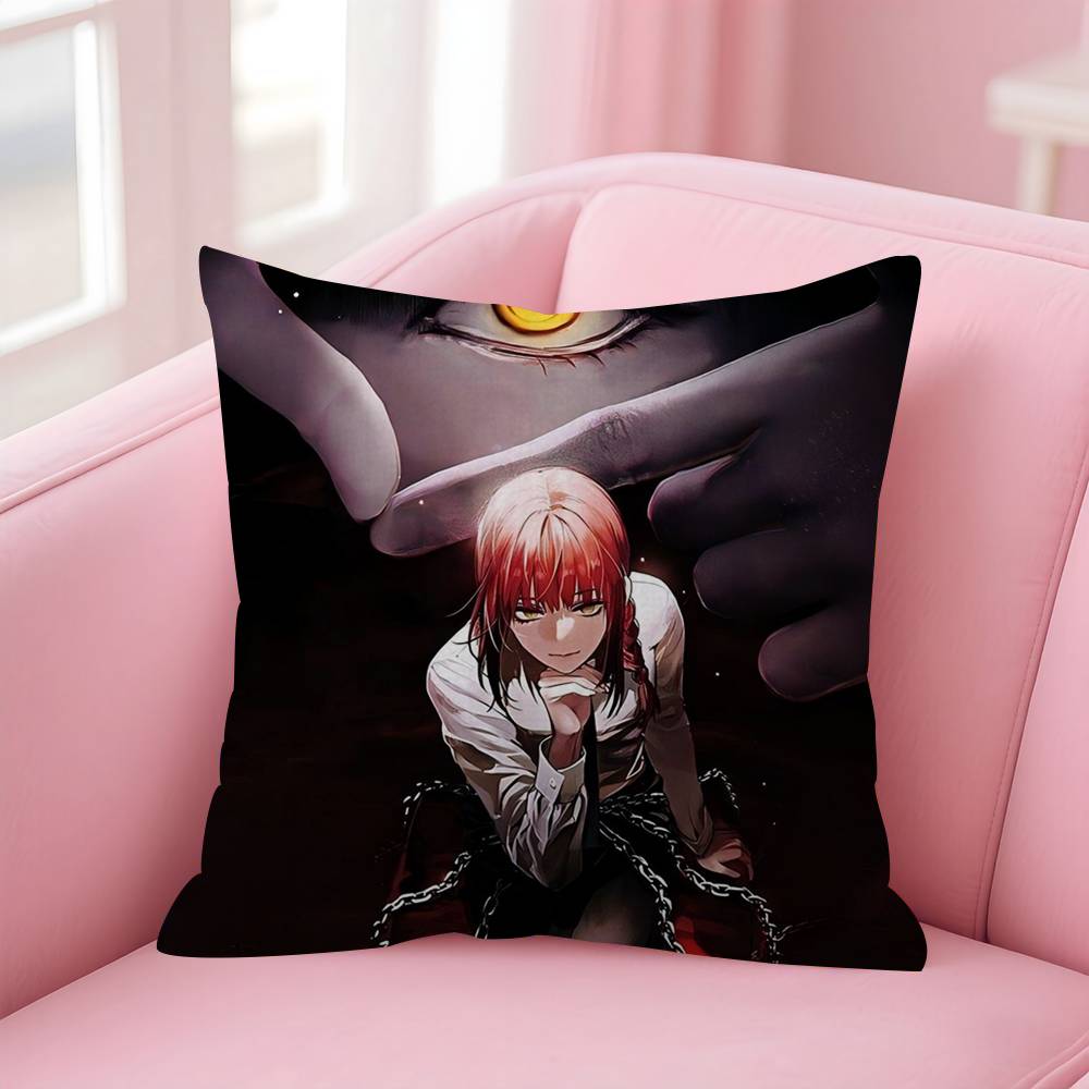 Anime CChainsaw Man The Movie Reze Arc Cushion Cover Inches Farmhouse Decor Home Throw Pillow Covers For Couch Decorations