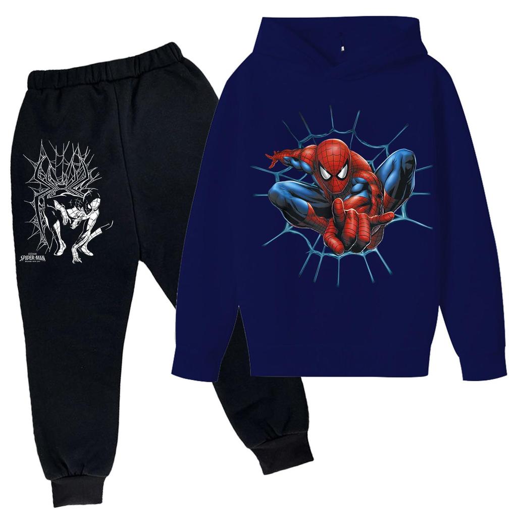 Kids Trendy Printed Pullover Hoodie and Sweatpants Set - Loose Fit Long Sleeve Casual 2 Piece Outfit