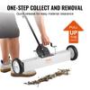 50Lbs Rolling Magnetic Sweeper with Wheels, Push-Type Magnetic Pick Up Sweeper, 24-inch Large Magnet Pickup Lawn Sweeper with Telescoping Handle, Easy