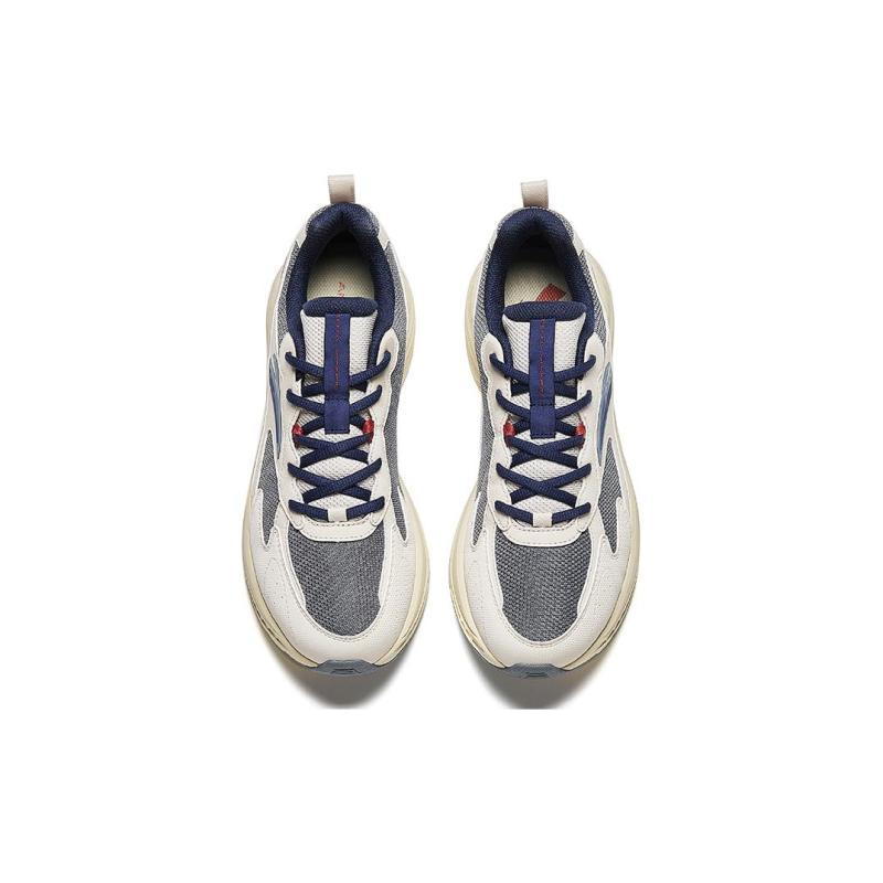 Anta Wear-Resistant Low-Top Retro Running Shoes Men's White Gray Sneakers 912345595-3