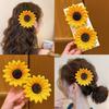 Summer Sunflower Hairclip Sweet Yellow Flower Large Hairpin Edge Clip Women Girls Fashion Hair Accessories Beach Headdress Gifts