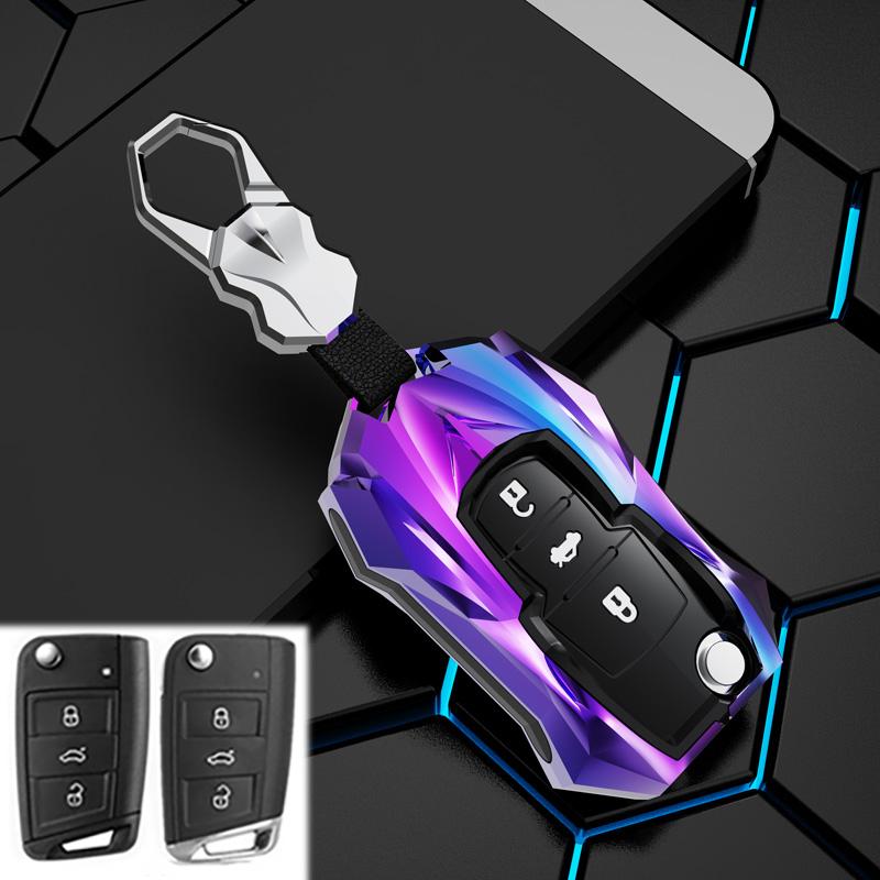 New Zinc Alloy Auto Shell Protective Car Key Case Silicone 3 Buttons Remote Fob Cover For Vw Golf Polo|Skoda Fabia Octavia