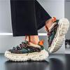 Men's Spring Low-Top Thick-Soled Height-Boost Dad Shoes Trendy Leather Casual Sneakers