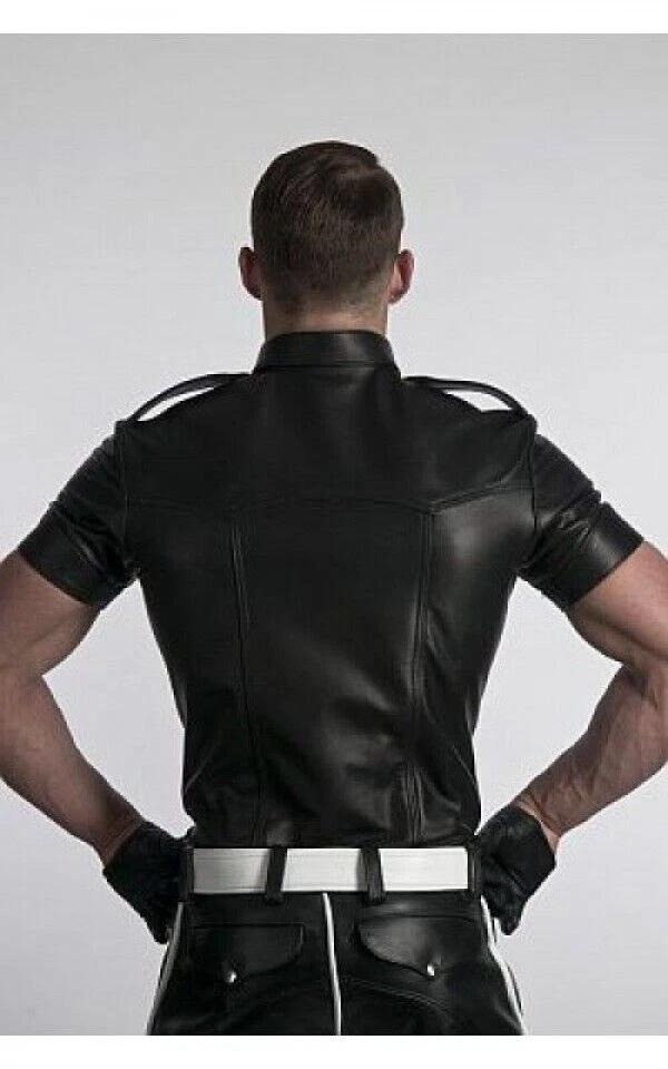 Black Men Shirt Genuine Festive Original Leather Formal Classic Lambskin Stylish Handmade Casual