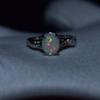 Genuine Opal Ring - Color Play Ethiopian Opal Ring - Handmade Ring for Stacking , Simple Opal Engagement Ring, Promise Ring, Bridesmaid Gift