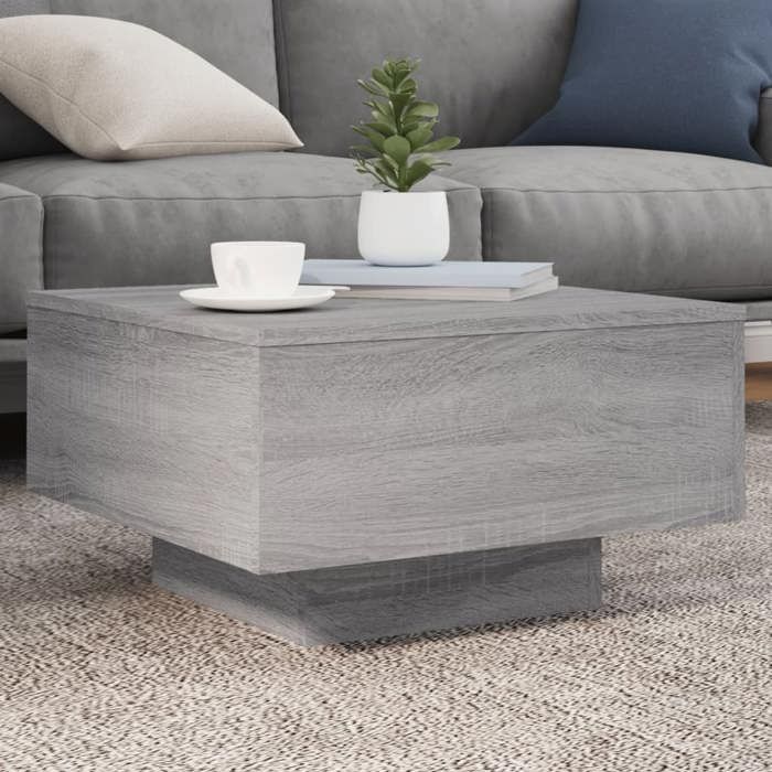 VidaXL Table basse sonoma gris 55x55x31 cm bois d'ingénierie 836572