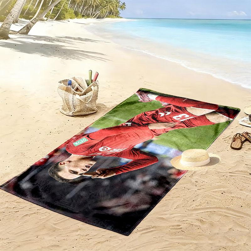 Said El Mala Print Beach Towel, Large Soft Quick Dry Towel for Beach Camping Swimming