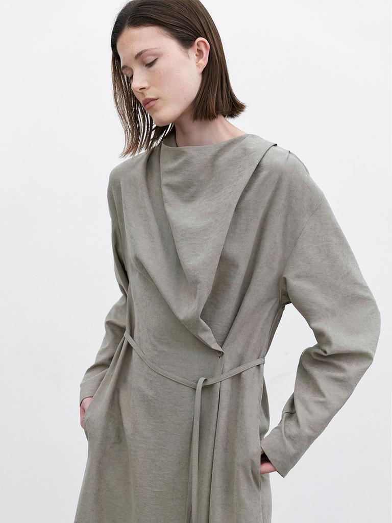 ATELIER NAIN Cowl Neck Long One Piece S (Op-6303)